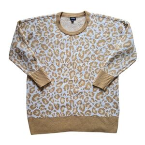 Torrid Beige and White Leopard Print Sweater ~ Size 12